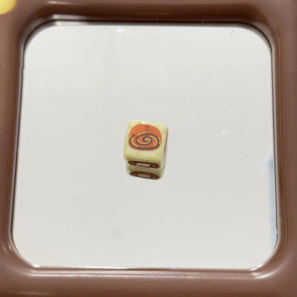 Square Acrylic Beads 14mm Tasty Snack Printed Pastel Colors 10pcs 9