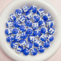 Hand Painted Jelly Bean Acrylic Beads 16mm Cream Colors 10pcs 2