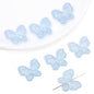 Transparent Frosted Butterfly Acrylic Beads 21x18mm Pastel Colors 20pcs 11