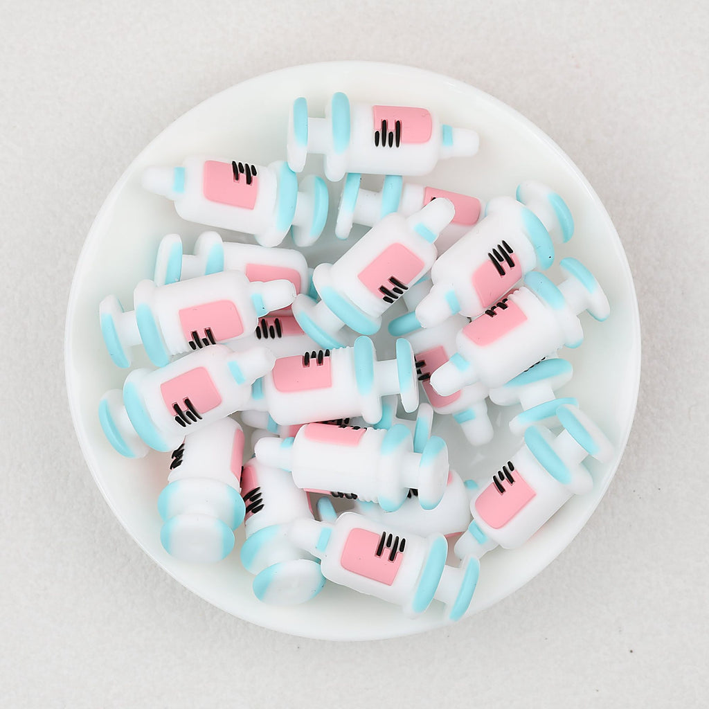 Medical Syringe 3D Silicone Focal Beads 20 pcs