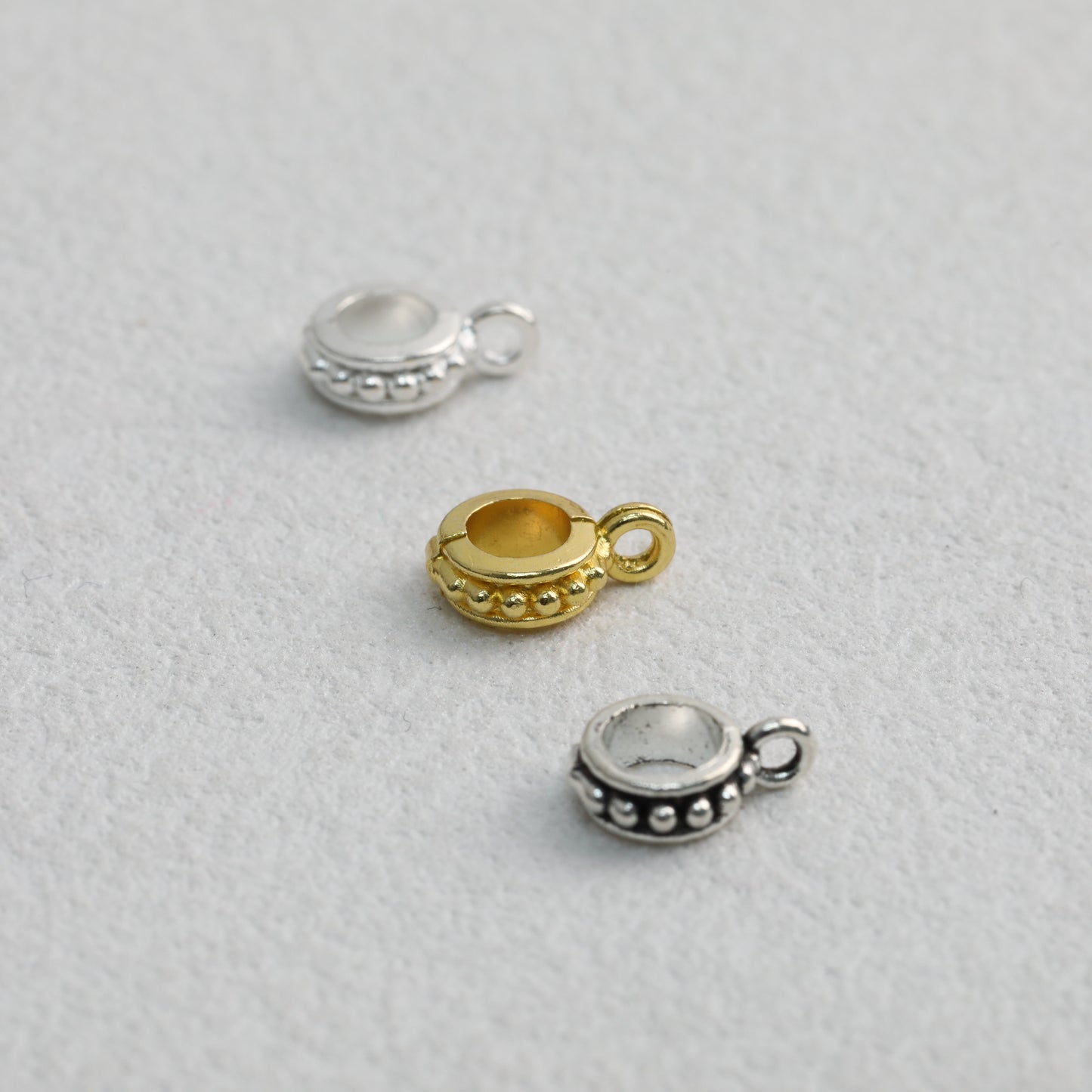 Alloy Double Hole Spacer Beads 10mm Vintage Tibetan Style 90pcs