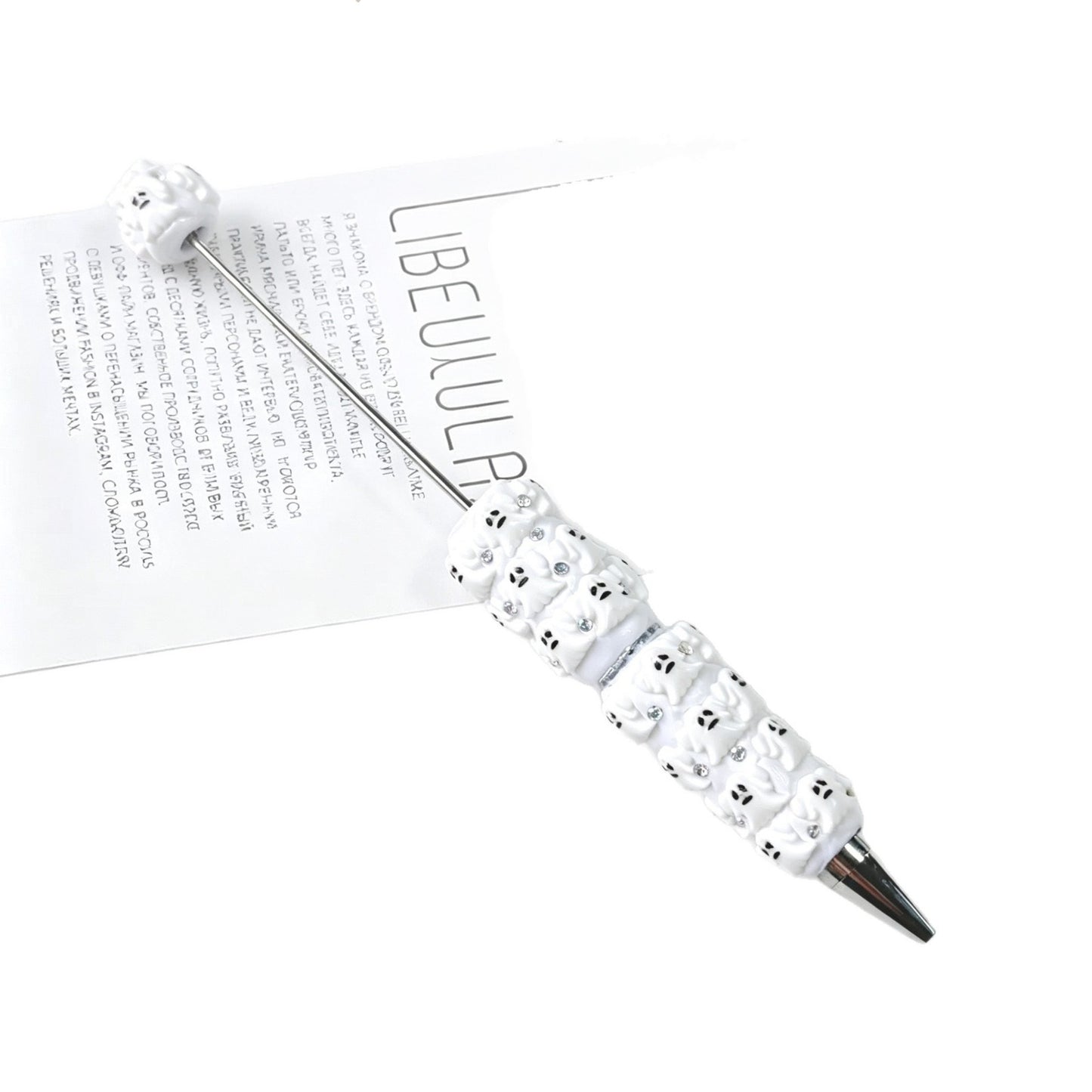 Halloween Elements Pumpkin Rhinestones Beadable Pen 5