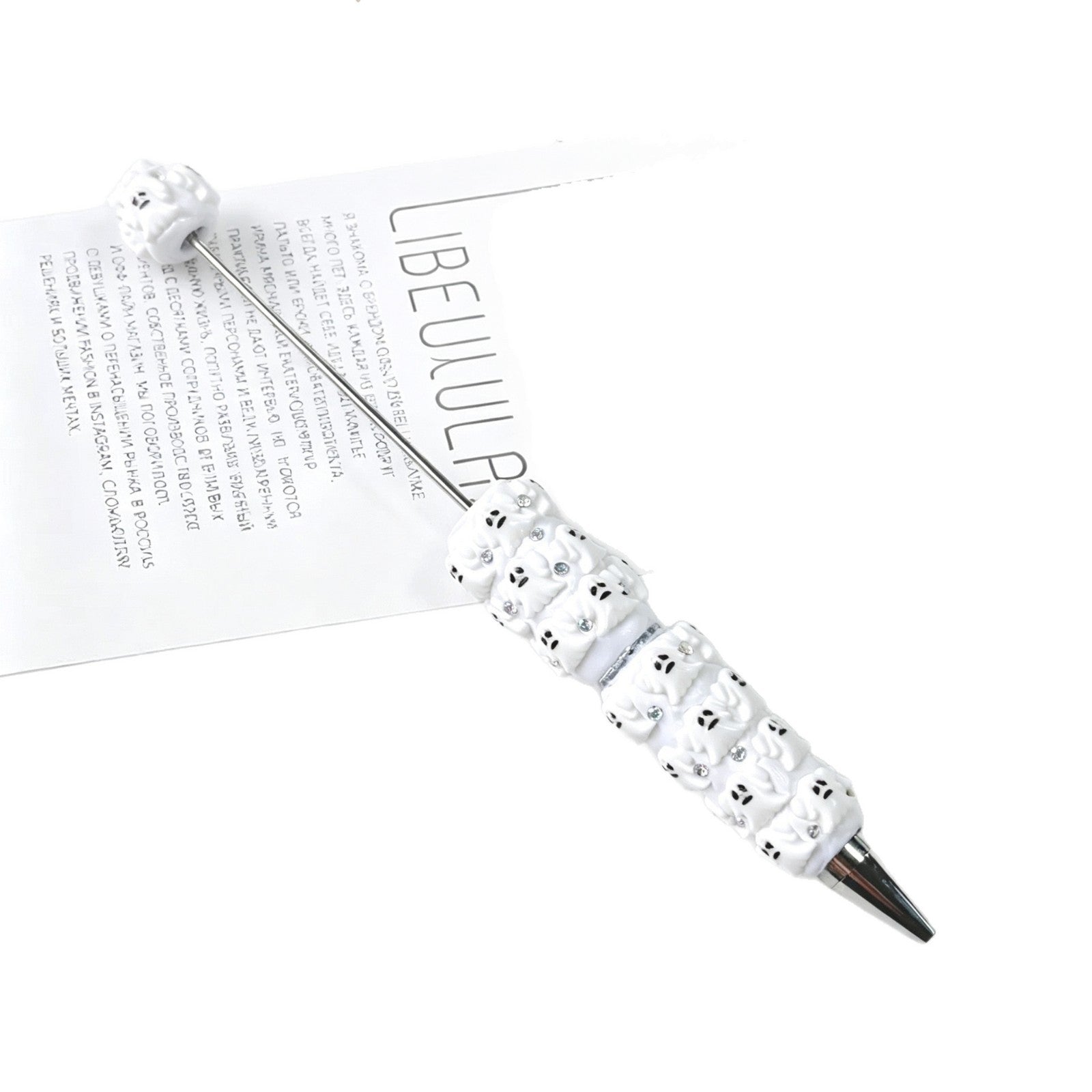 Halloween Elements Pumpkin Rhinestones Beadable Pen 5