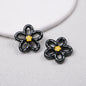 Hollow Dotted Line Sakura Flower Acrylic Beads 25mm 20pcs 13