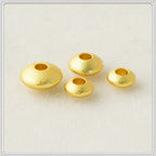 Brass Wrinkle Spacer Beads 4-6mm Matte Gold 100pcs