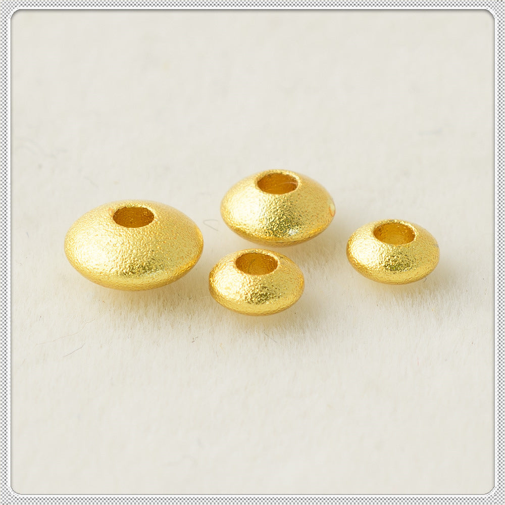 Brass Wrinkle Spacer Beads 4-6mm Matte Gold 100pcs
