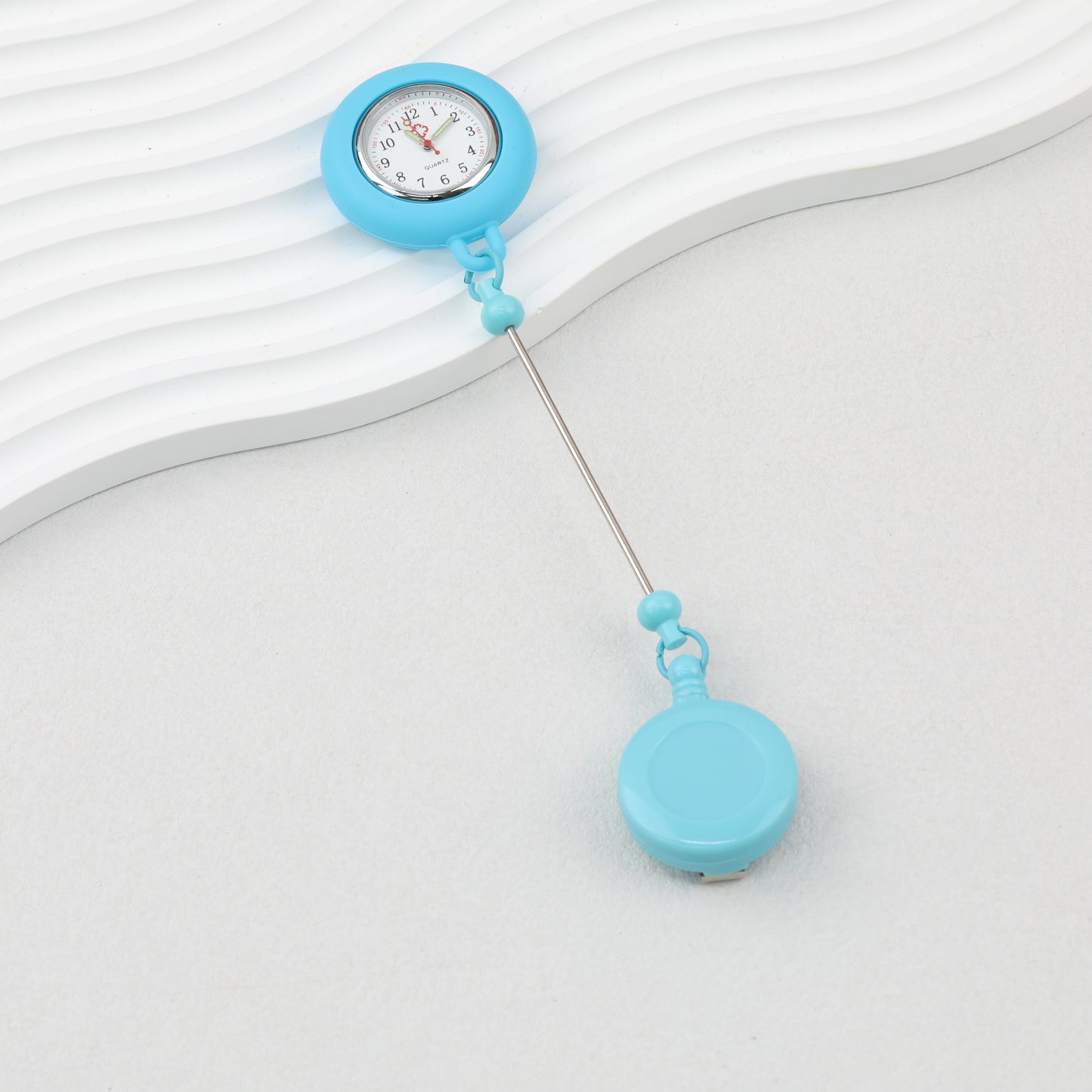 Beadable Pocket Watch Glow In The Dark Silicone Case Easy Pull Buckle