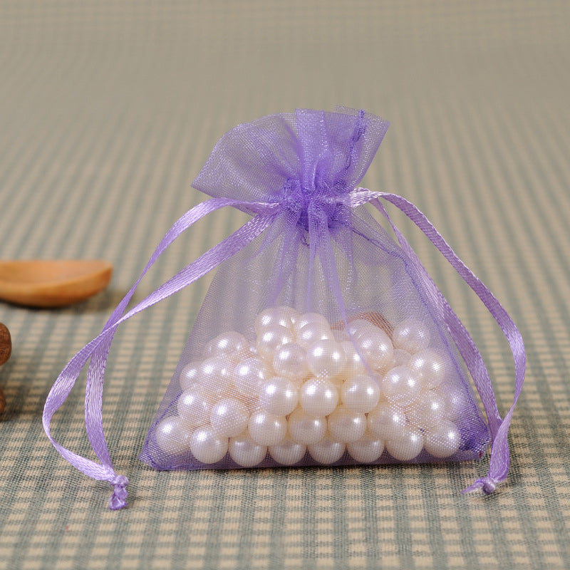 Organza Drawstring Bags Rectangular 30x40cm Solid Colors 100pcs 15