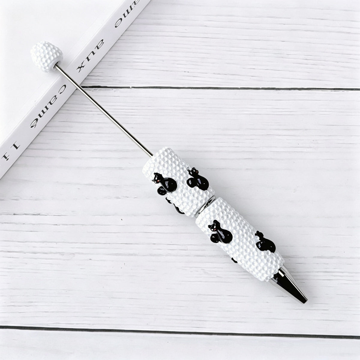 Beadable Halloween Pen with Pumpkin Ghost and Skull Designs 10