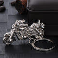 Metal Motorcycle Engine Keychain Silver Tone for Men