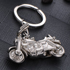 Metal Motorcycle Engine Keychain Silver Tone for Men 6