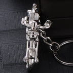Metal Motorcycle Engine Keychain Silver Tone for Men 4