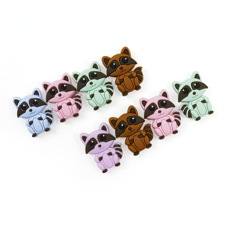 Silicone Focal Beads Little Bear Sitting Pose 10pcs