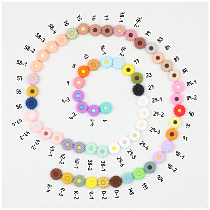 20pcs 20mm Daisy Sunflower Silicone Focal Beads 3