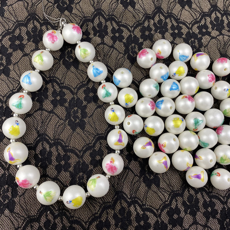 Matte Pearl Princess Bubblegum Beads ABS Plastic 20mm 10pcs