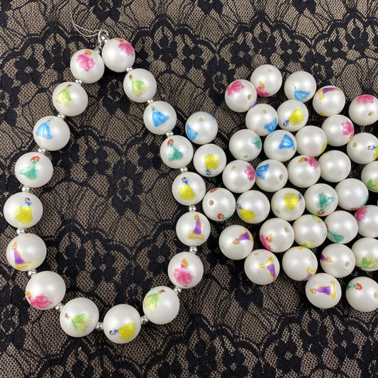 Matte Pearl Princess Bubblegum Beads ABS Plastic 20mm 10pcs