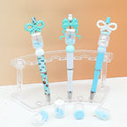 3D Christmas Glitter Bottle Silicone Focal Beads 20pcs