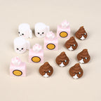 Silicone 3D Focal Beads Tissue Poop Smiling Face Detail 3