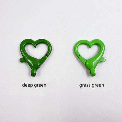 Spray Painted Alloy Heart Connector Clasps Metal Hardware 10pcs 13
