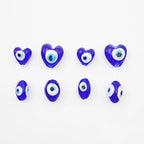 Lampwork Glass Beads Multi Shaped Evil Eye Handmade Blue Black 10pcs 2