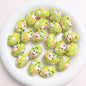 Hand-Painted Dinosaur Egg Acrylic Beads 16x24mm Colorful 5pcs 6
