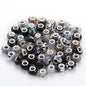 Resin Spacer Beads 9x14mm Multi-Color Textured 100pcs 8