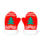 Silicone 3D Focal Beads Christmas Tree Gloves Red Mitten Design