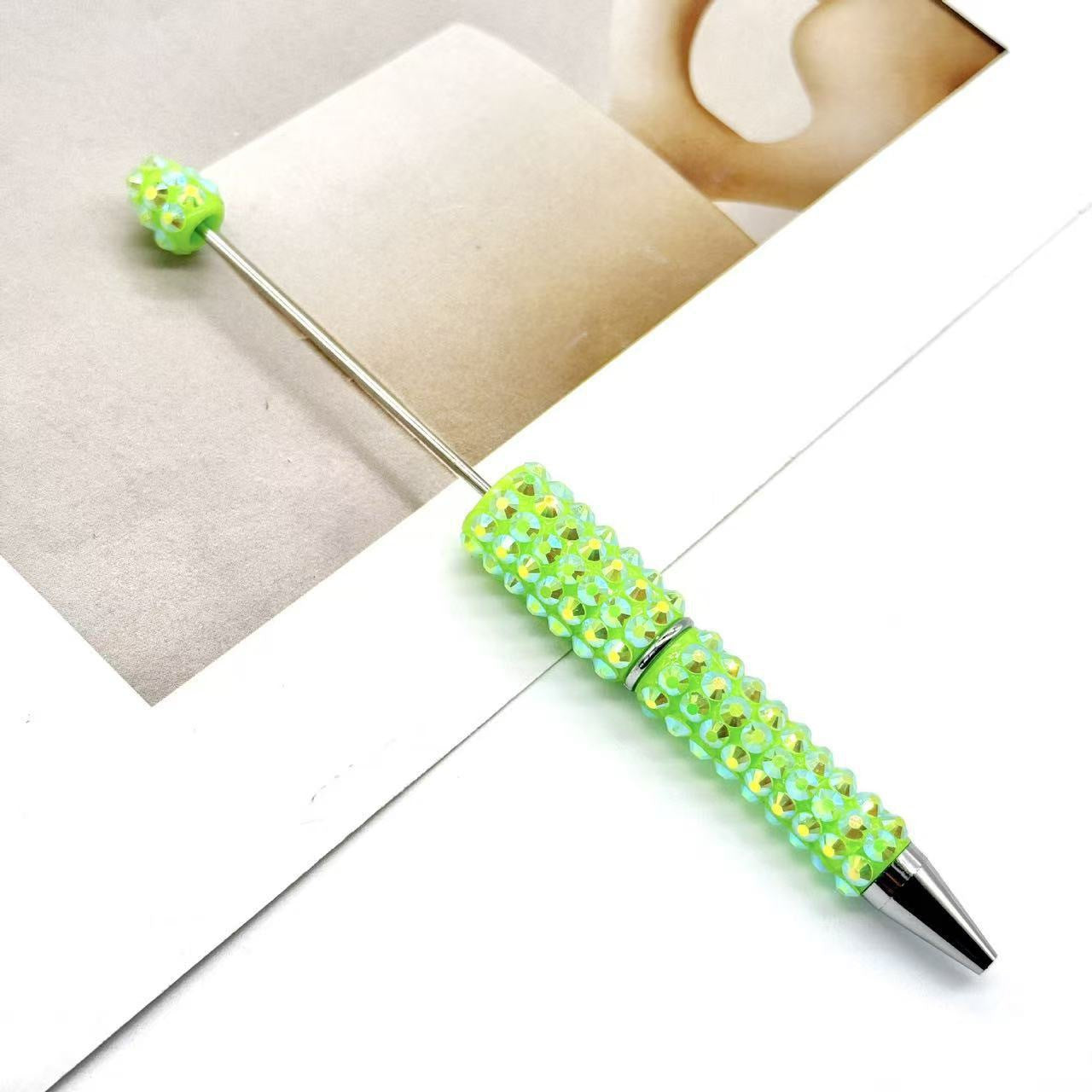 Creative DIY Full Coverage Pearl Rhinestones Beadable Pen 10