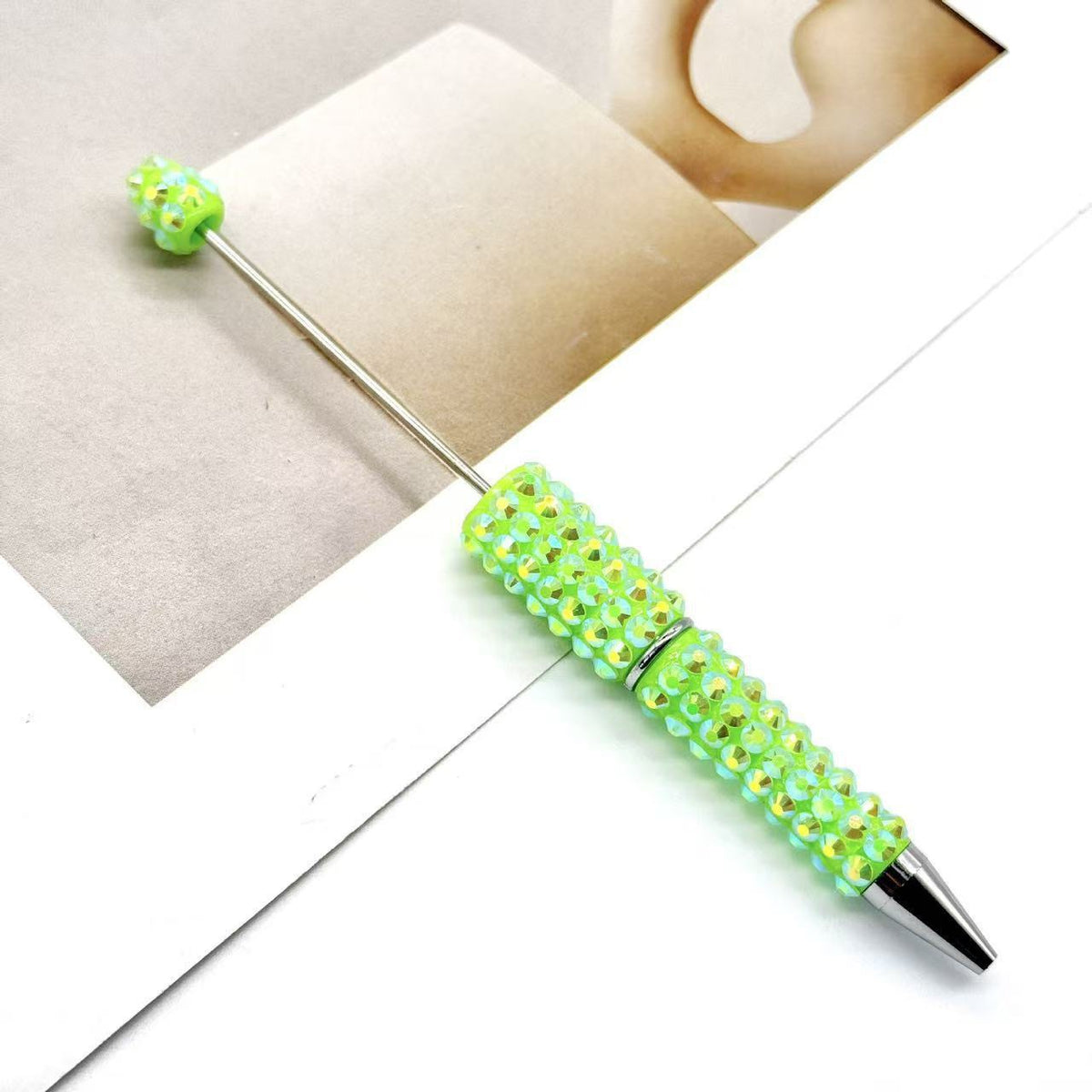Creative DIY Full Coverage Pearl Rhinestones Beadable Pen 10