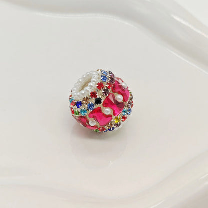 Full Rhinestone Bubblegum Rhinestone Beads 18mm Glam 4pcs 14