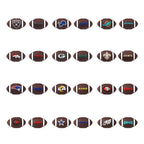 Silicone 3D Focal Beads NFL Football Team Logo Textured Football Shape