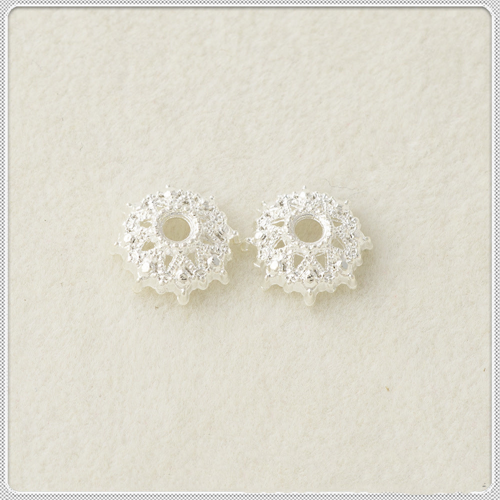 Alloy Sunflower Bead Caps 9mm 11mm 13mm Hollow Tibetan Style 200pcs 4