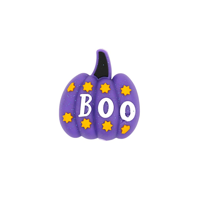 Silicone 3D Focal Beads Halloween Pumpkin Color Shifting Boo 20pcs