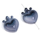 Heart Crown Acrylic Beads 17x19mm Glossy Pastel and Black 8pcs 10