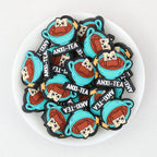 Blue Anxi Tea Silicone Focal Beads Teacup Design 20pcs