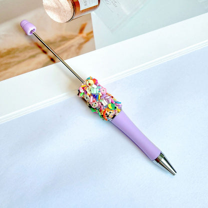 Creative Animal Cartoon Patch Rainbow Heart Beadable Pen 24