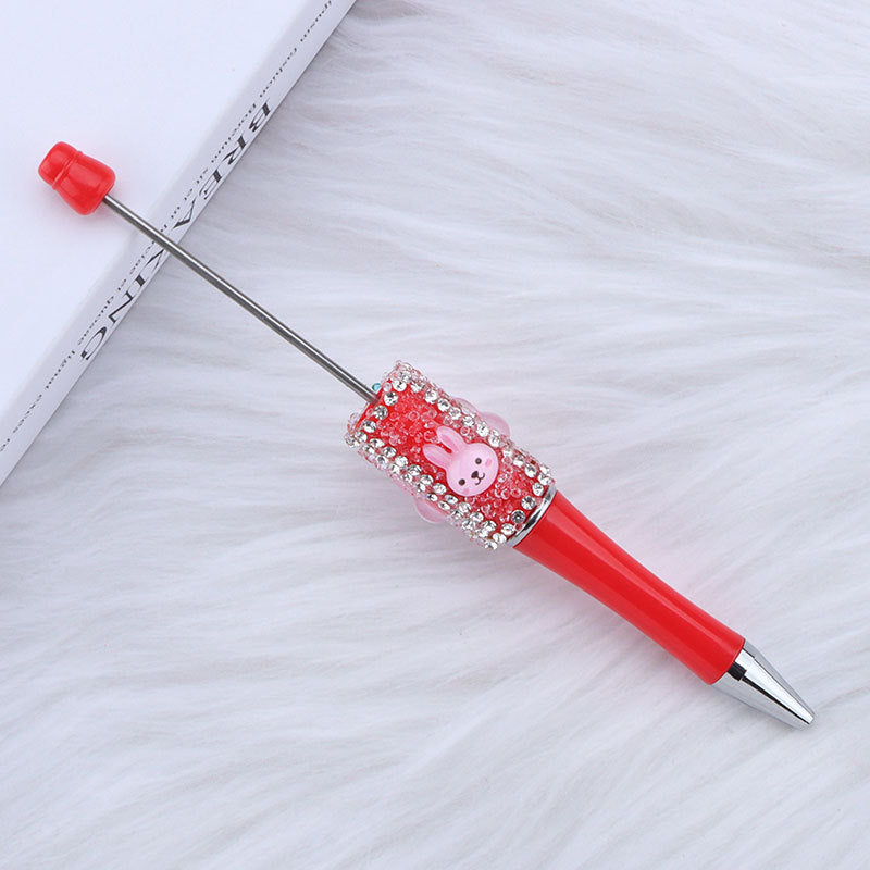 Beadable Pen with Cute Bunny and Rhinestone 13