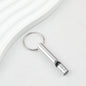 Outdoor Survival Whistle Keychain Aluminum Alloy Lightweight Durable - silver