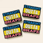 Silicone Focal Beads Straight Outta Shape Bold Text Colorful 20pcs