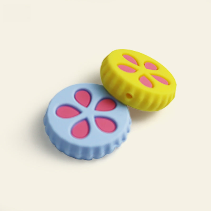Silicone Focal Beads Petal Cookies Floral Cut Out Design 20pcs 5