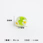 Colorful Floral Round Transparent Glass Spacer Beads 17mm 10pcs 7