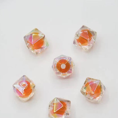 Faceted Acrylic Beads 16mm Diamond Shape Rainbow Assorted 200pcs 11