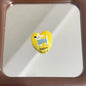 Vertical Striped Puppy Heart Acrylic Beads 25mm 10pcs 3