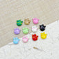 Fortune Cat Metal Beads 13mm Painted Glossy Lucky Colors 17