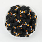 Black 3D Flying Bird Silicone Focal Beads 20pcs