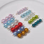 Lampwork Glass Beads Round Wrinkle Silver Foil Filled 8mm 12mm 5pcs