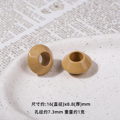 Colorful 16mm Large Hole Round Acrylic Spacer Beads 40pcs 7