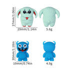 Silicone 3D Focal Beads Little Monster Bright Eyes Quirky Expressions 20pcs 9