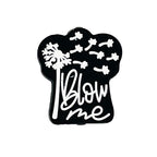 Silicone Focal Beads Dandelion Blow Me Handwritten Text 20pcs