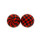 15mm Checkered Silicone Beads Classic Color Pattern 50pcs 5